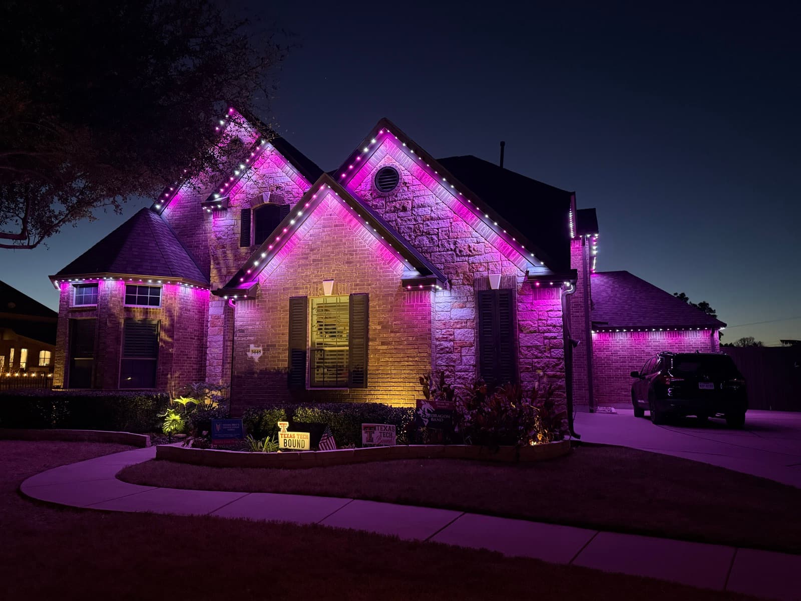 TruLight Austin Magenta Glow installation