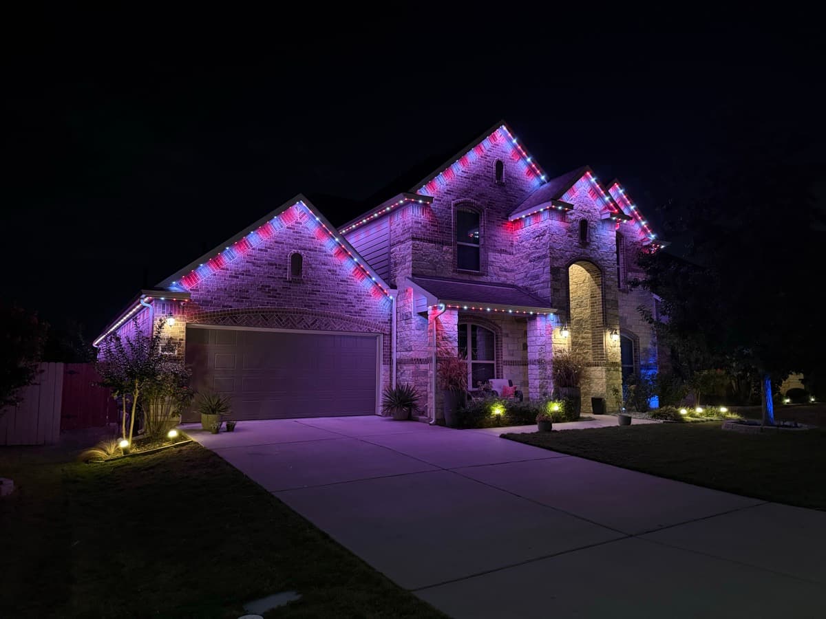 TruLight Austin Pink & Blue Color Wash installation